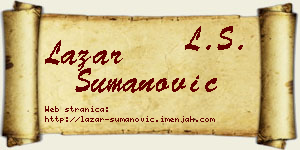 Lazar Šumanović vizit kartica